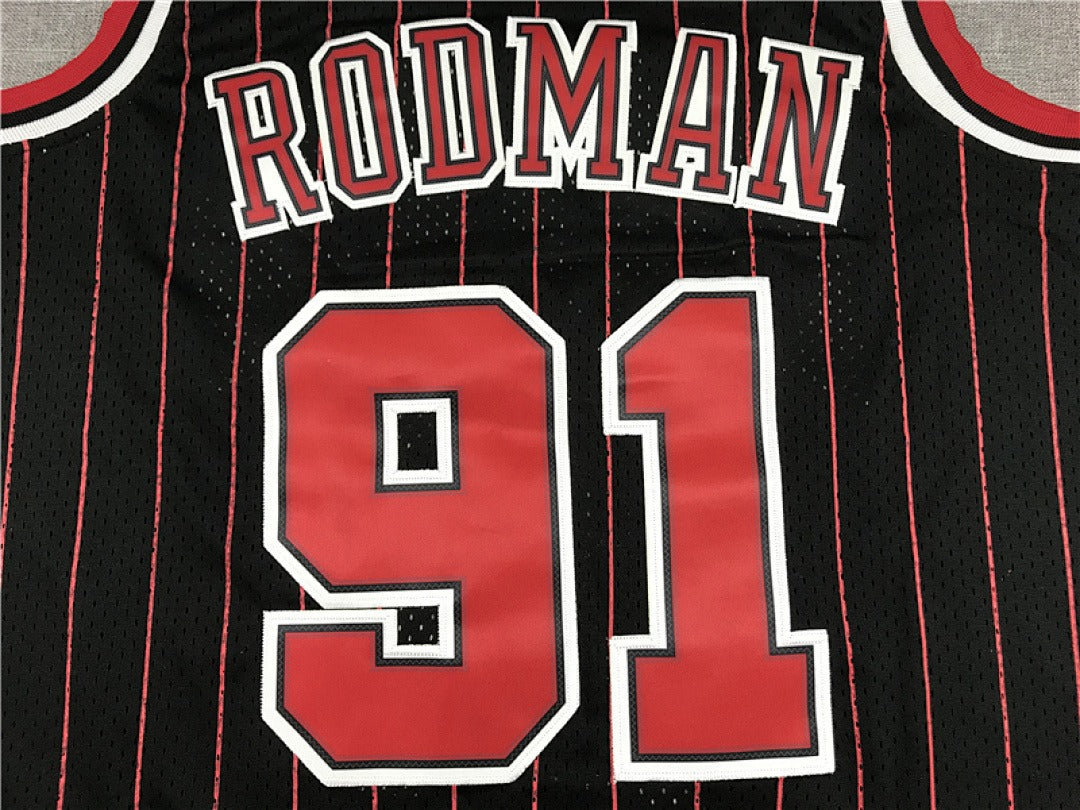 1995–96 NBA Chicago Bulls #91 Rodman Retro Jersey