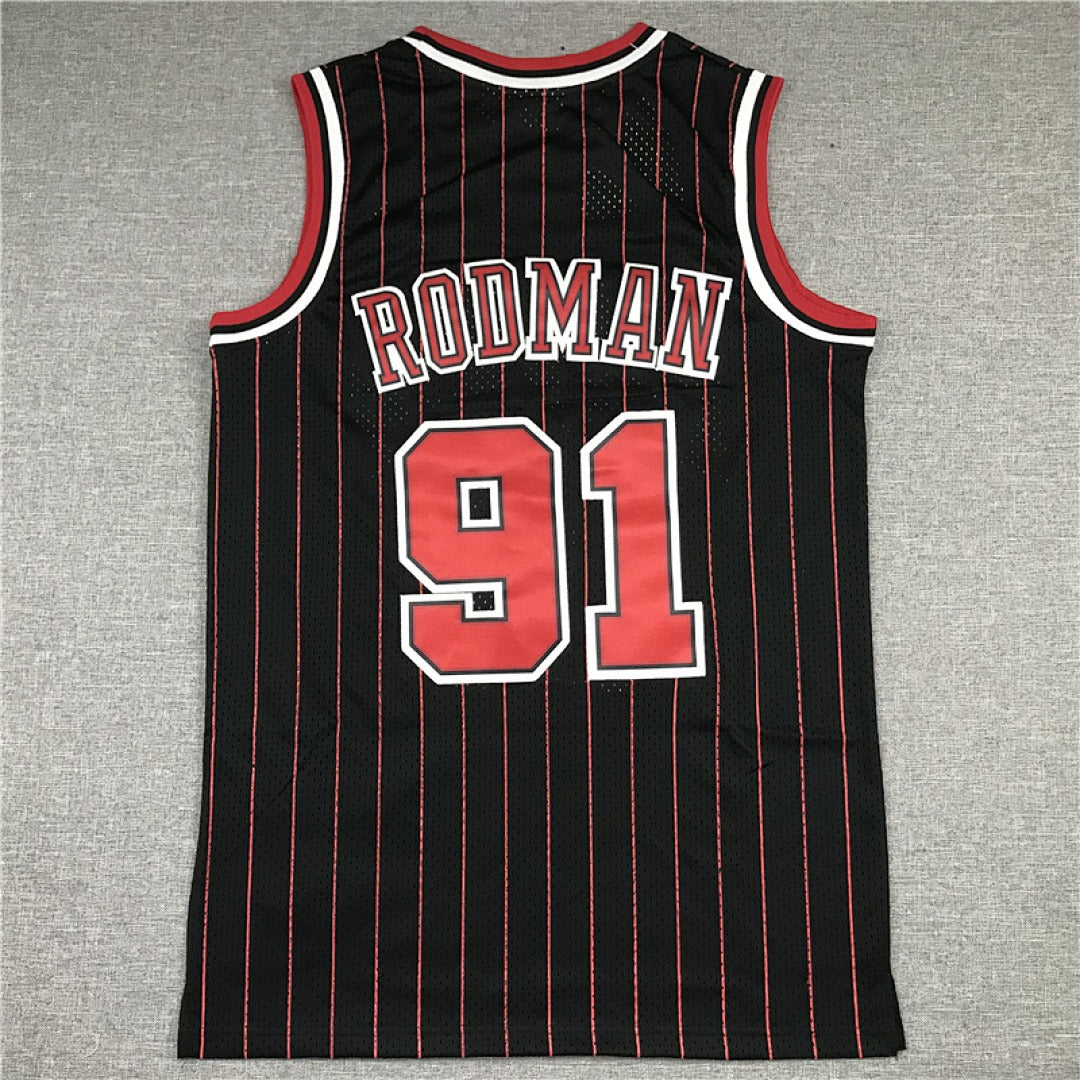 1995–96 NBA Chicago Bulls #91 Rodman Retro Jersey
