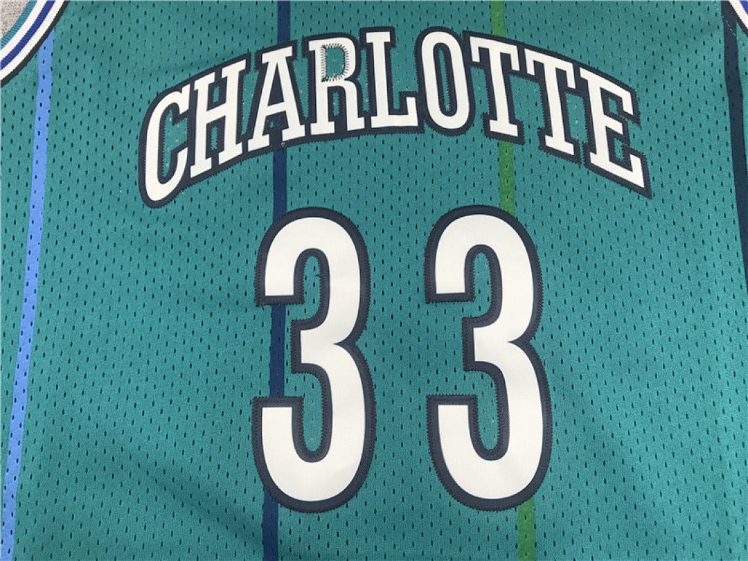 Alonzo Mourning #33 Charlotte Hornets NBA Retro Embroidered Jersey – Sizes S-XXXL