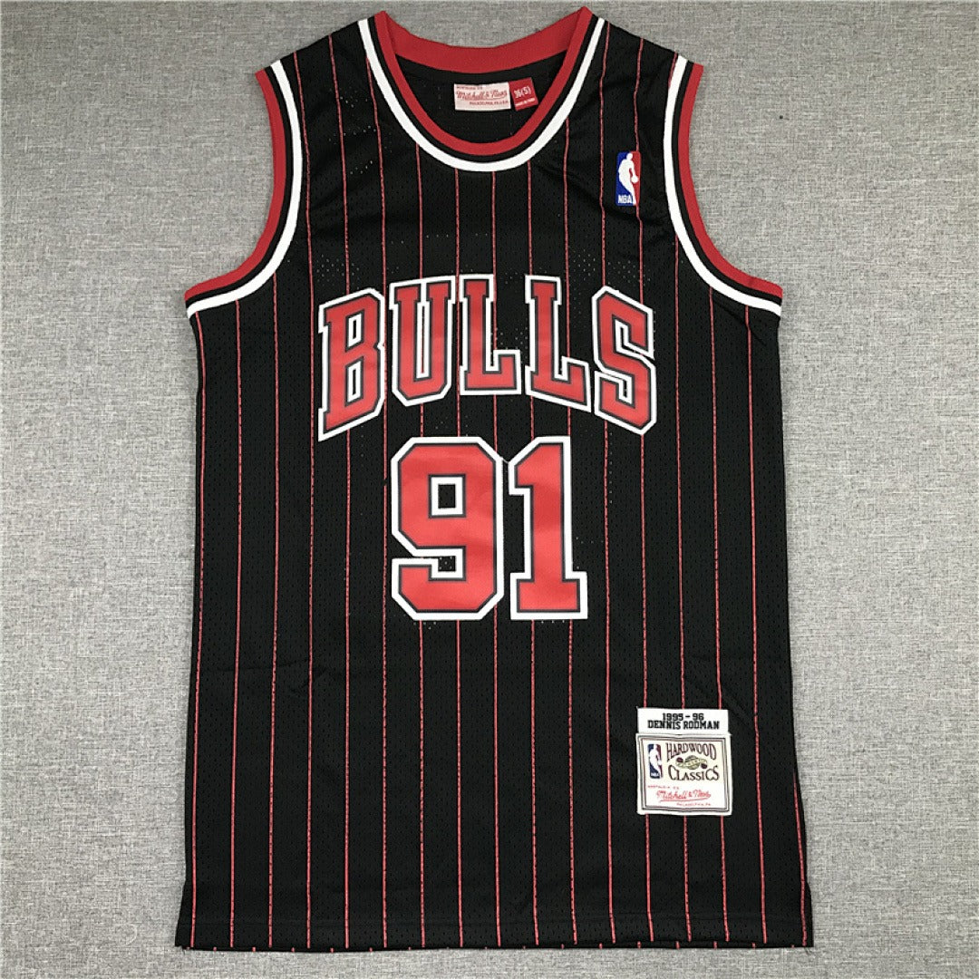 1995–96 NBA Chicago Bulls #91 Rodman Retro Jersey