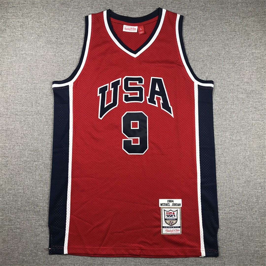 1984 Olympics USA Basketball #9 Retro Embroidered Jersey – Sizes S-XXXL